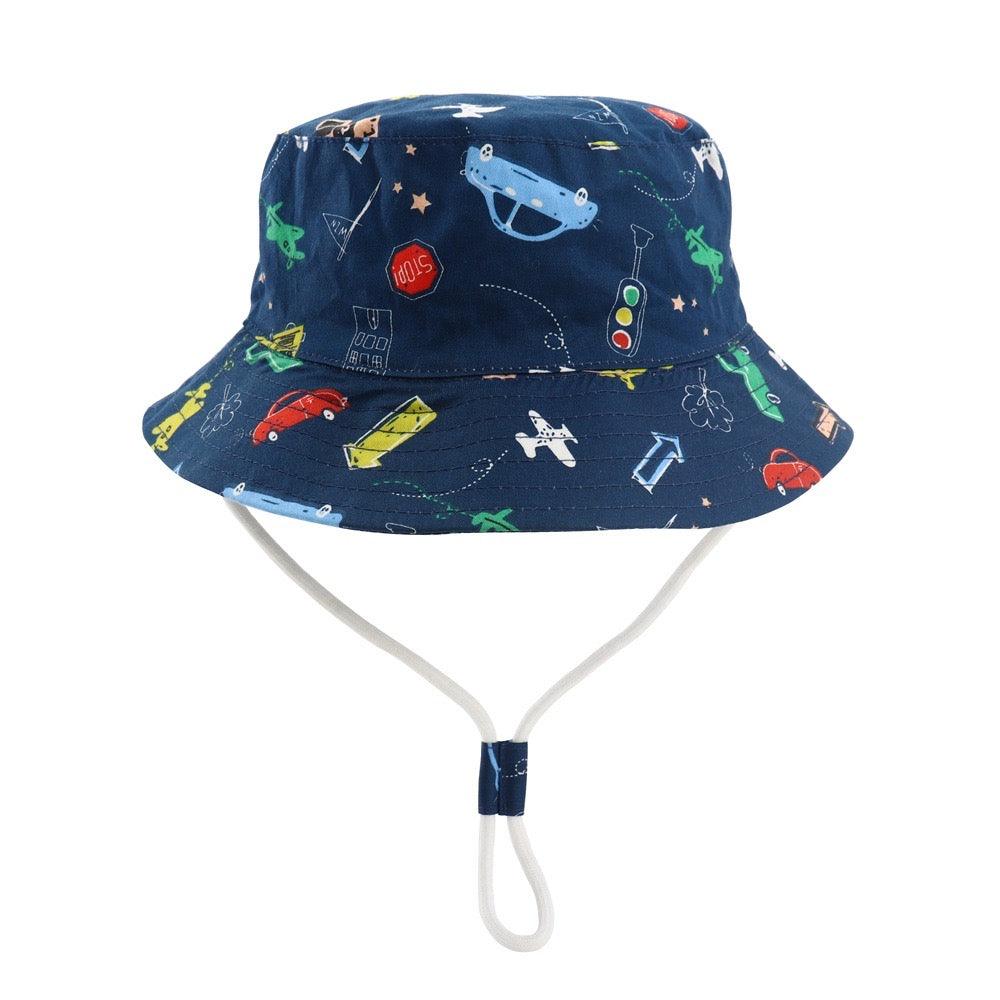 Busy Traffic & Cars Kids Sun Hat | Bucket hat (2-4 years)