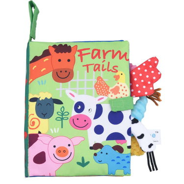 My First Baby Soft Cloth Crinkle Book - Farm Tail with Sensory 3D Tail