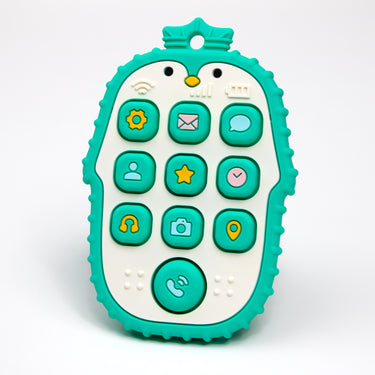 Penguin Baby Teether & Sensory Toy – Handphone Design (6m+)