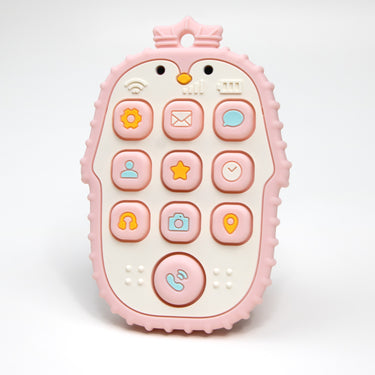 Penguin Baby Teether & Sensory Toy – Handphone Design (6m+)