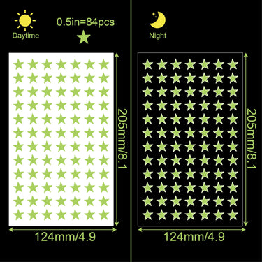 Glow in the Dark Stars - Decorative Wall Sticker 84pcs | 32 pcs