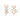 Organic Cotton Baby Rattle Animal Plush Toy - Fox (2 pack)