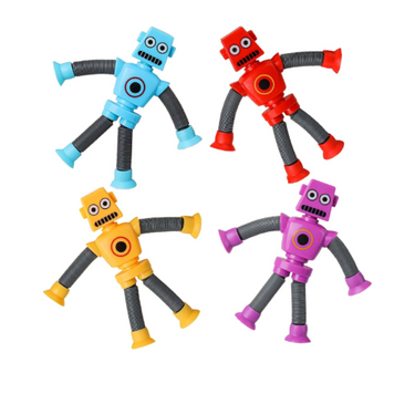 Kids Sensory Fidget Toy – Flexible Bendable Suction Cup Robot, Travel-Friendly (3 years+)
