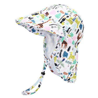 Large Brim Kids Sun Hat with Neck Protection - Bug | Bear | Wild Animals(1-3 years)