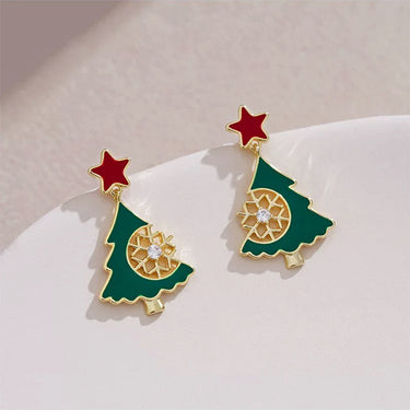 Glamorous Holiday Seasons Christmas 925 Sterling Silver Earrings