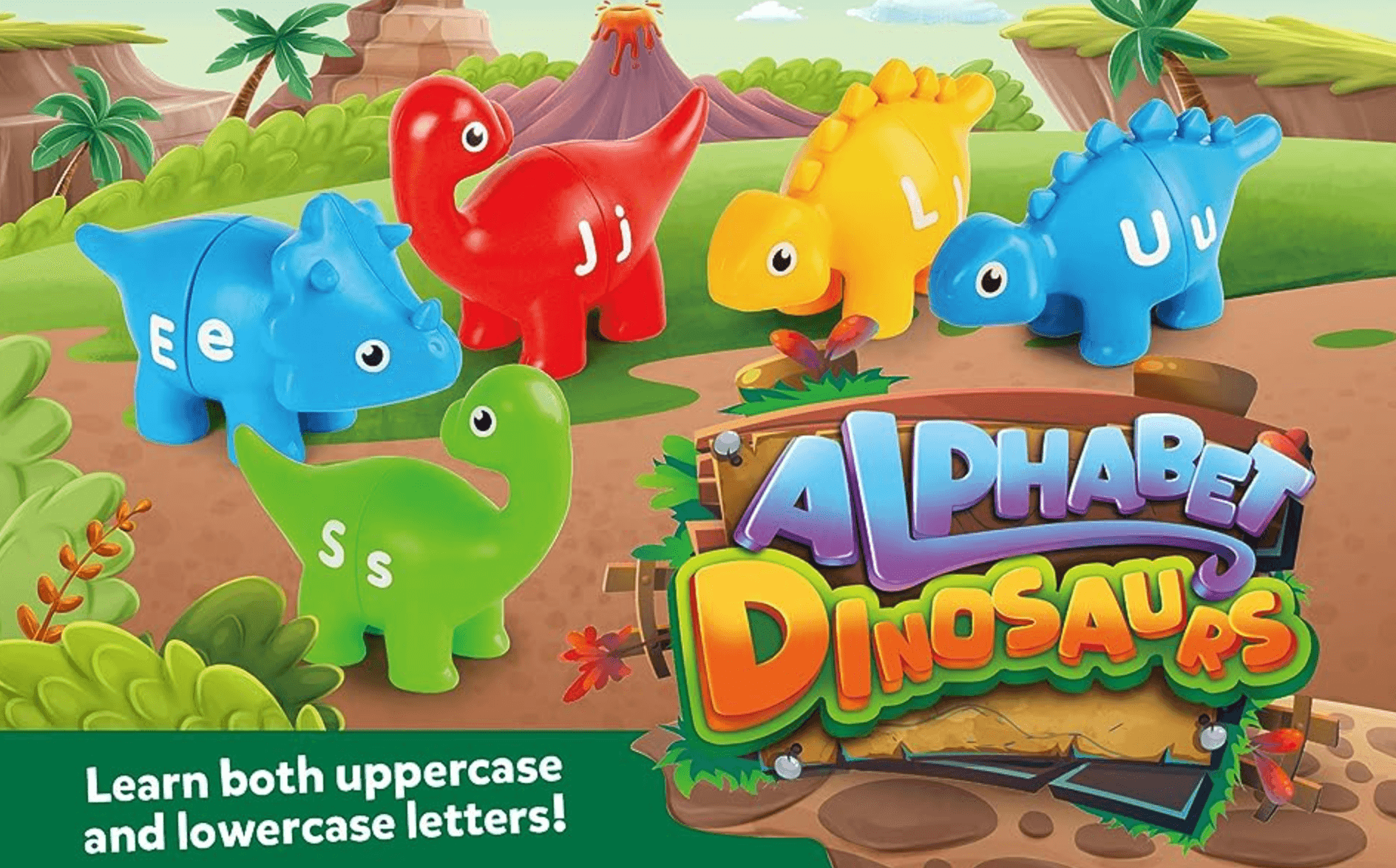 Alphabet Learning Dinosaur Matching Toys - Educational Montessori Toys - Taylorson