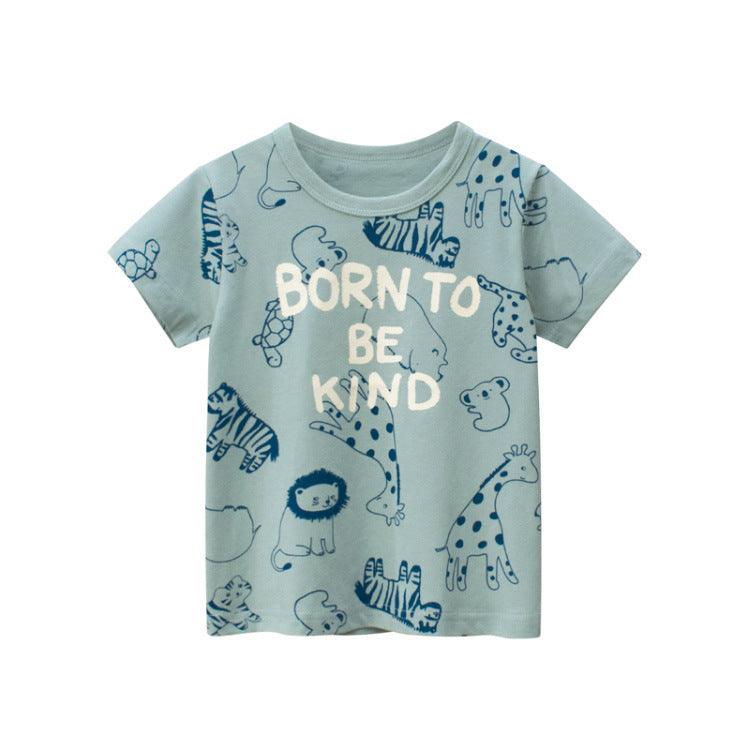 Born to Be Kind Wild Animals 100% Cotton Kids T-Shirt (1 - 6 years) - Taylorson