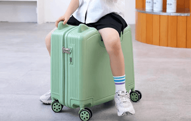 Cat Design Kids Carry On Ride-On Travel Luggage (20 inches) - Taylorson