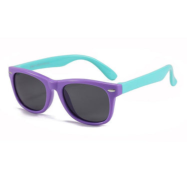 Classic Two-Tone Kids Sunglasses - Purple/Tiffany Blue (3-12 years) with Hard Case - Taylorson