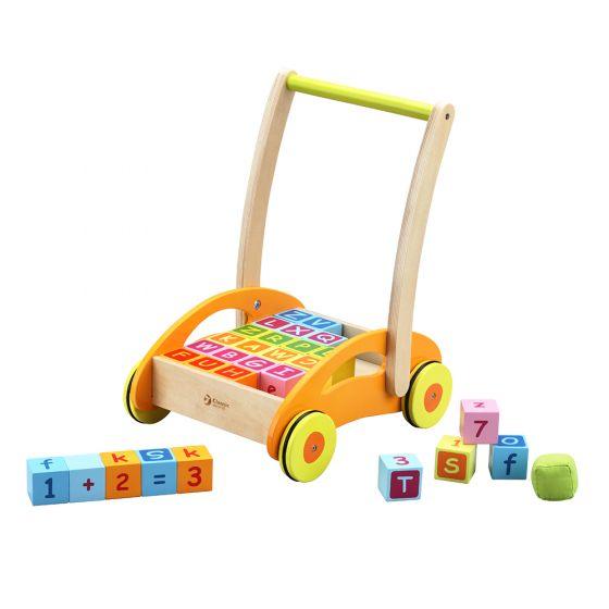 Classic World Baby Walker with Construction Toy Blocks - Taylorson