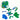 clixo-itsy-pack-greenblue-18pcs-1 - Taylorson