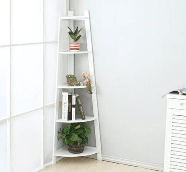 corner-ladder-shelf-storage-or-corner-bookshelf-white-pre-order-1 - Taylorson