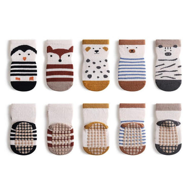 Happy Animals Non-Slip Kids Socks - 5 Packs (0-5 years) - Taylorson