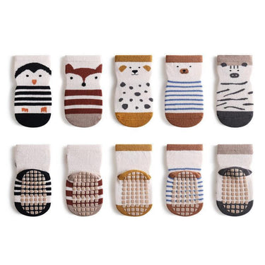 happy-animals-non-slip-kids-socks-5-packs-0-5-years--7 - Taylorson
