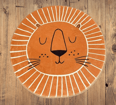 Hello Lion - Round Shape Kids Room Rug (80cm) - Taylorson