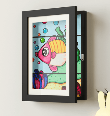 Kids Artframes | A4 Artwork Storage & Display Frame - Black | White - Taylorson