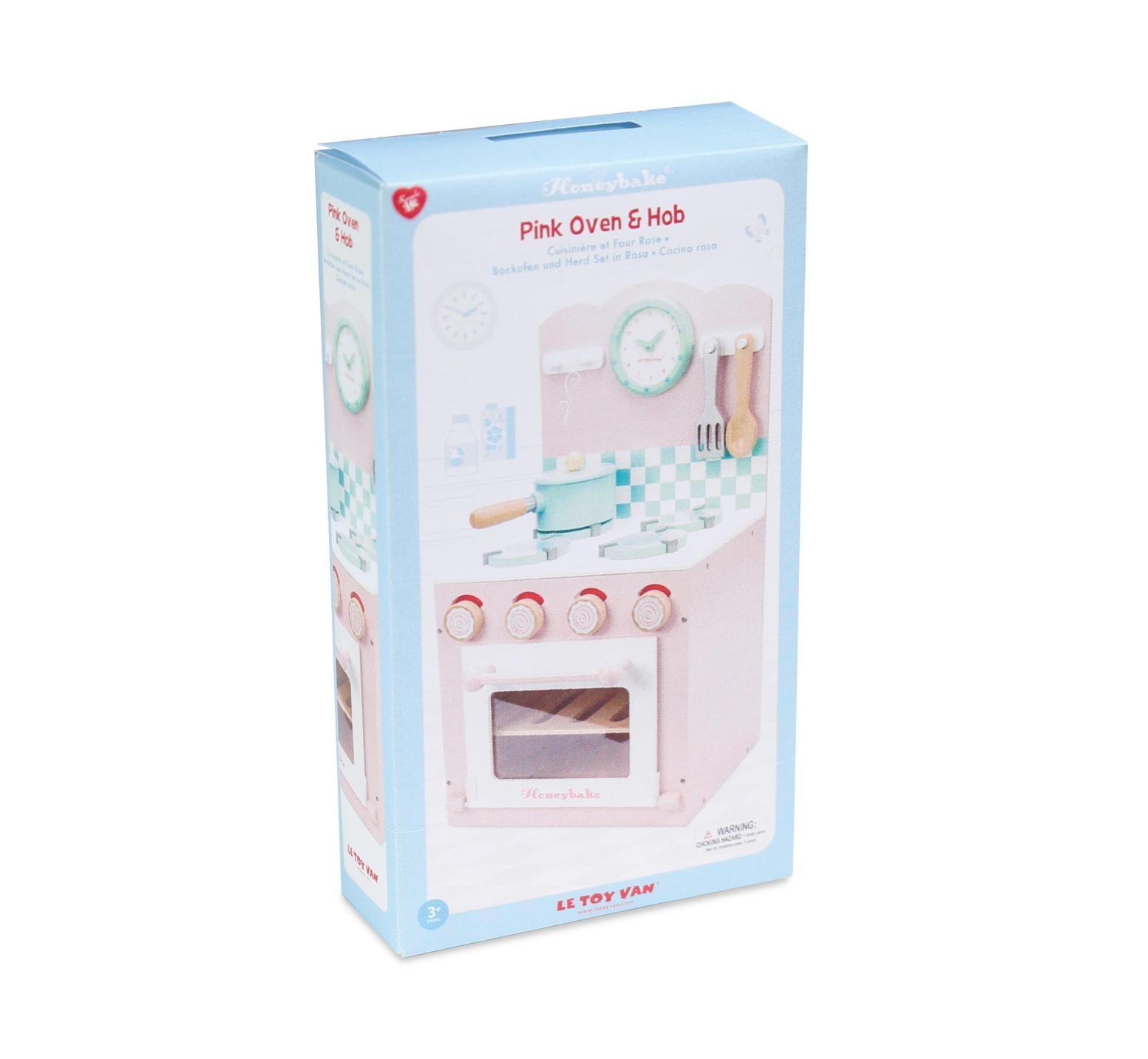 Le Toy Van Wooden Kitchen Playset - Oven & Hob Set (Pink) - Taylorson