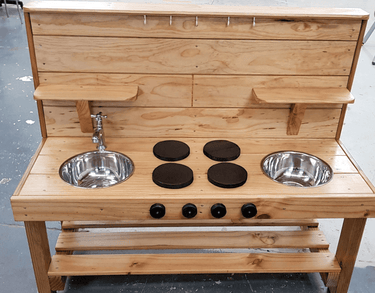 NZ Made Quality Kids Wooden Mud Kitchen - 120cm - Taylorson