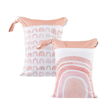 Pastel Rainbow Double Pocket Eco-Friendly Large Wet Bag (2 Pack) - Taylorson