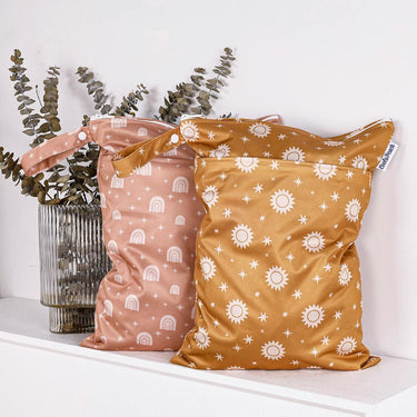 Rainbow & Sun Double Pocket Eco-Friendly Large Wet Bag (2 Pack) - Taylorson