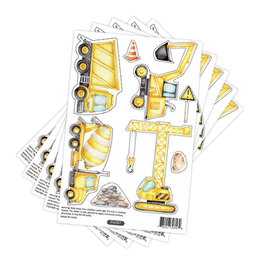 Under Construction & Vehicles Wall Decals - 40 Decals - Taylorson