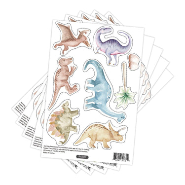 Watercolor Dinosaurs Wall Decals | Kids Room Wall Stickers - 40pcs - Taylorson