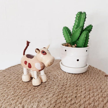 Wooden Farm Animals & Wild Animals Toy Set - Lion, Giraffe, Elephant, Hippo, Horse, Cow, Crocodile, Gorilla - Taylorson