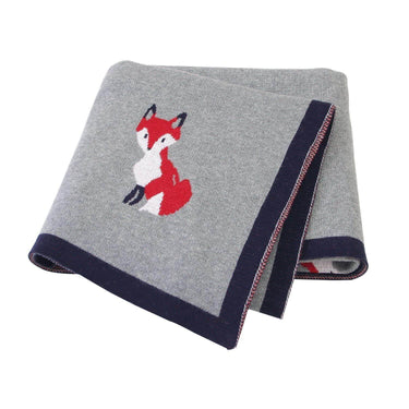 100percent-cotton-super-soft-baby-knitted-blanket-fox-2 - Taylorson