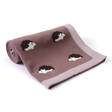 100% Cotton Super Soft Baby Knitted Blanket - Hedgehog (100x80cm)