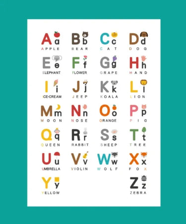 alphabet-or-animal-or-vehicle-learning-print-poster-kids-room-decor-or-nursery-wall-decor-285mm-x-420mm--6 - Taylorson