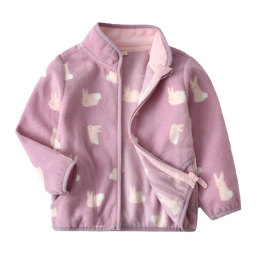 Autumn/Winter Kids Fleece Jacket - Bunny in Purple (2-6 years) - Taylorson