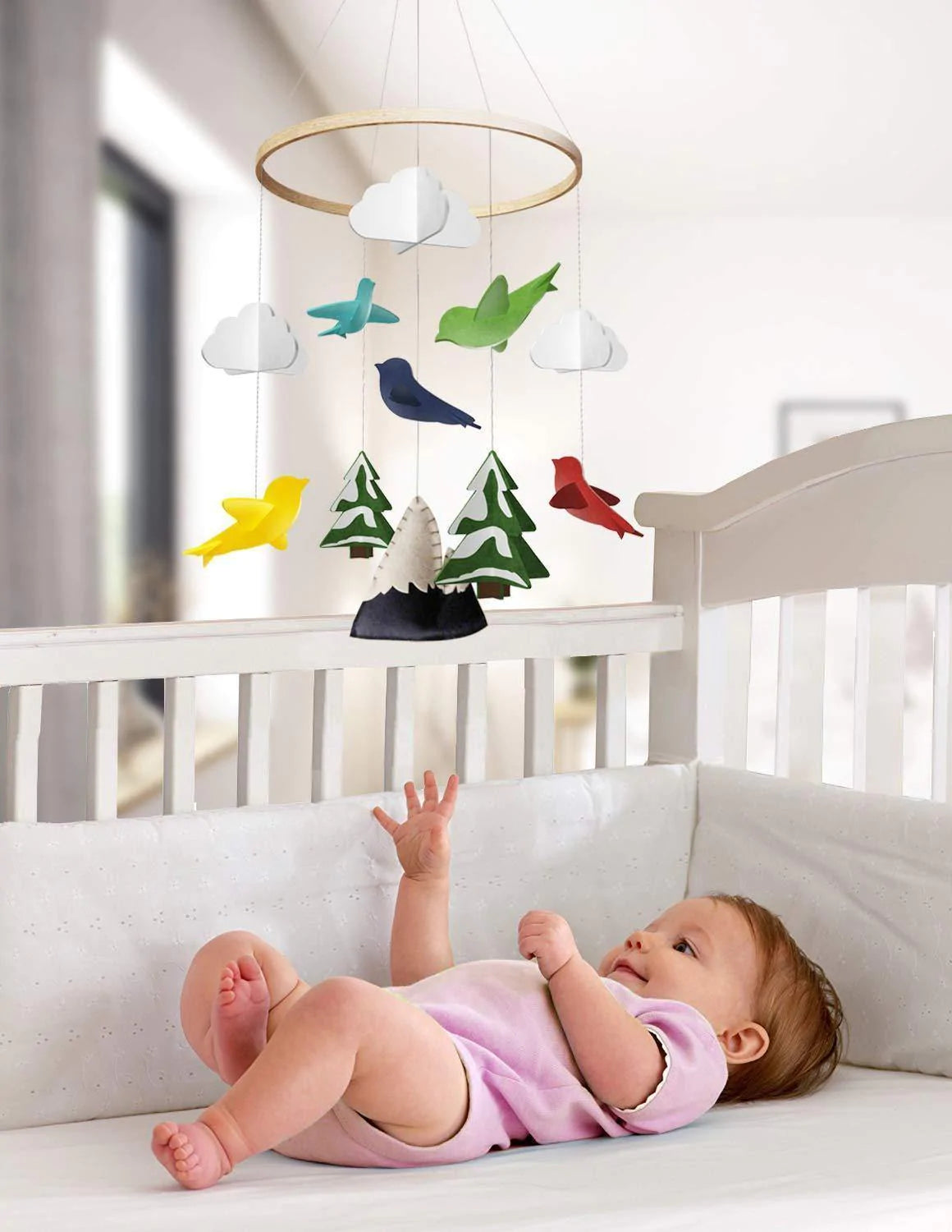 Baby Crib Mobile - Felt Fabric Serene Mountain & Woodland - Taylorson