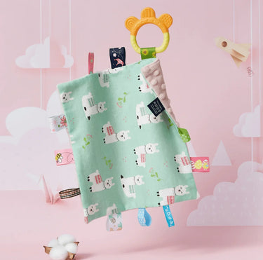 baby-soothing-blanket-comforter-cotton-taggie-with-teether-3 - Taylorson