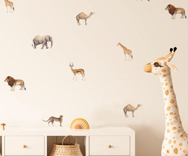 boho-style-animal-wall-decals-18pcs-1 - Taylorson