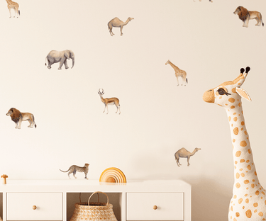 Boho Style Animal Wall Decals - 18pcs - Taylorson