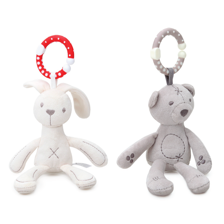 Baby Crib Rattle Toy | Stroller Hanging Toys - Bear & Bunny - Taylorson
