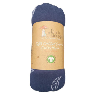 lily-and-george-100percent-organic-cotton-muslin-blue-leaf-1 - Taylorson