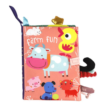 my-baby-first-year-3d-animal-soft-cloth-crinkle-book-farm - Taylorson