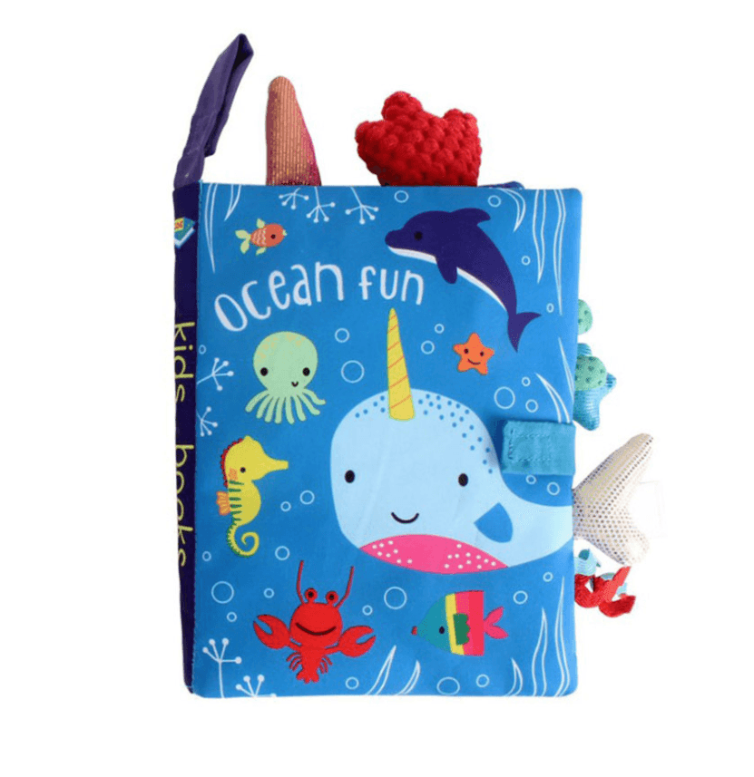 My Baby First Year 3D Animal Soft Cloth Crinkle Book - Ocean - Taylorson