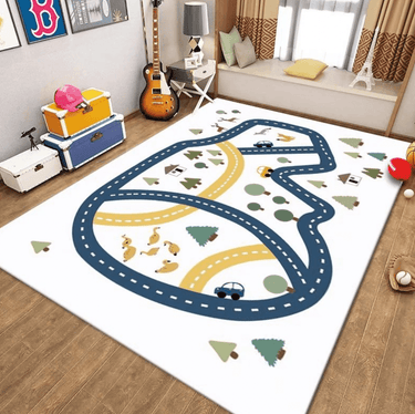 Kids Road Map Rug | Play Mat | Car Track Mat - Country Ride (160x80cm) - Taylorson