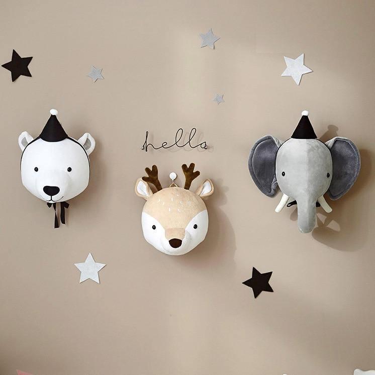 Nordic Style 3D Animal Wall Hanging Toys | Kids Room Wall Decor - Elephant - Taylorson