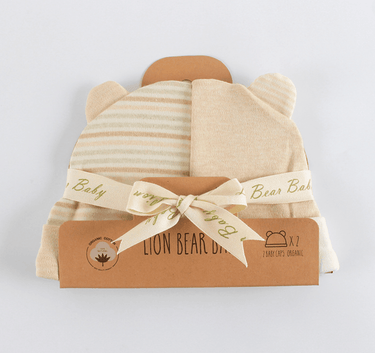 Organic Cotton Baby Beanie - 2pcs set (0-3 months) - Taylorson