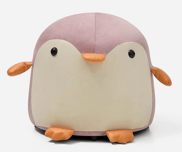 Penguin Design Kids Stool Kids Chair | Ottoman - Black | Pink - Taylorson