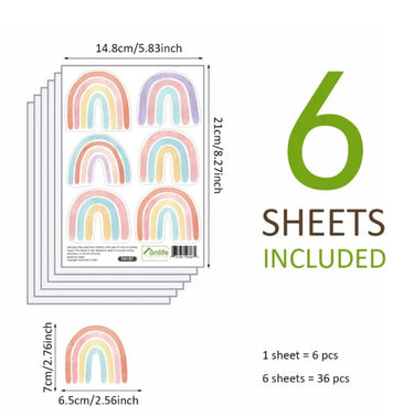 rainbow-wall-decals-36pcs-10 - Taylorson