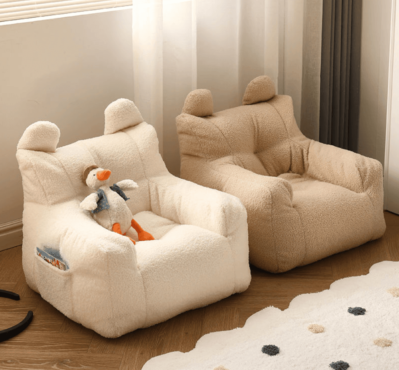 Teddy fleece bean bag hotsell