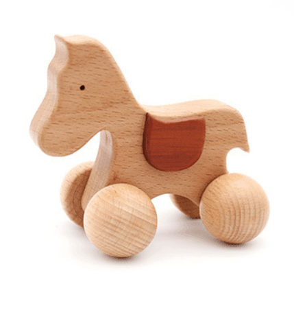 Wooden Horse Car - Montessori Toy (8cm x 9cm) - Taylorson