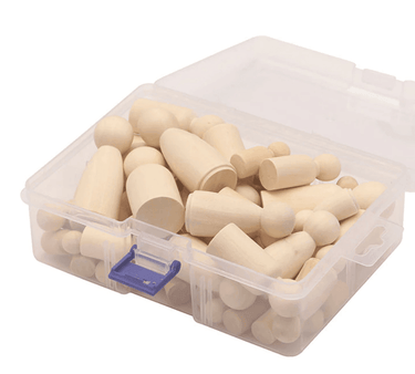 Wooden Peg Dolls - Girls & Boys (33mm, 43mm, 53mm, 66mm) - Taylorson