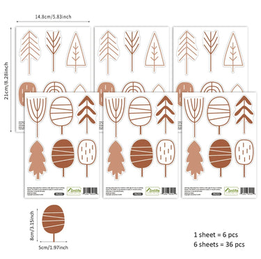 woodland-trees-wall-decals-36pcs-5 - Taylorson
