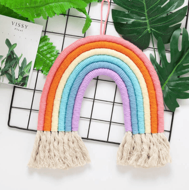 Woven Rainbow Tapestry Wall Hanging Set | Kids Room Decor - Taylorson