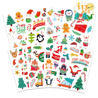 113pcs Christmas Decorative Stickers - Personalised Your Gift